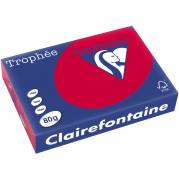 Trophee A4 kopipapir 80g rød 500ark 