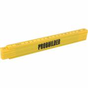 Probuilder tommestok 2m gul 