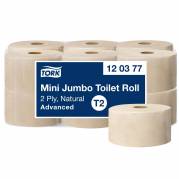 Tork 120377 Advanced Mini Jumbo toiletpapir 2-lags T2 natur 12rl 