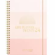Burde 2024 24227700 Life Planner ugekalender 21,5x16cm pink 