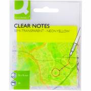 Q-connect semitransparente notes 76x76mm neongul 