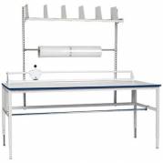 Pakkebord kombination 1 80x150cm lysegr&aring; 150kg