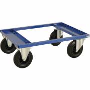 Kongamek halv pallevogn m/bremse 800x600x270mm bl&aring; 800kg