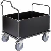 Kongamek kassevogn L1290xB800xH1065mm m&oslash;rkegr&aring;/sort