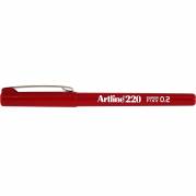 Artline EK200 fiberpen 0,4 mm rød 