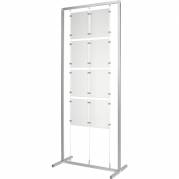 M&aelig;glerdisplay A4 400x750x1800mm gr&aring;/s&oslash;lv