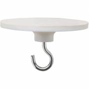 Kl&aelig;bekrog m/metalkrog &Oslash;39mm hvid