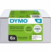 Dymo multietiketter 32x57mm hvid 6rl 