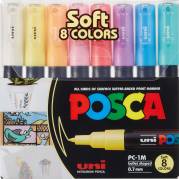 Uni Posca PC-1MC paintmarker 0,7-1mm pastel 8stk 