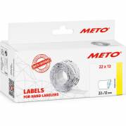 Meto k&oslash;le- og fryseetiketter 12x22mm hvid 6rl