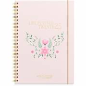 Burde 2025 25227700 life planner ugekalender 21,5x16cm lyserød 