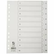 Register Q-Connect A4 1-10 Hvid Karton