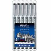 Staedtler Pigment Liner 308 finelinere 4+2 stk