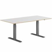 Pro hævesænkebord 80x160cm sortgrå hvid laminat 
