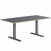 Pro hævesænkebord 80x160cm sortgrå antracit laminat 