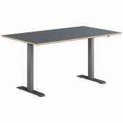 Hævesænkebord sortgrå stel 80x140cm antracit laminat 