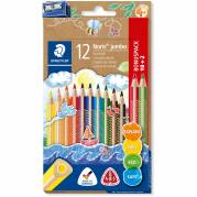 Staedtler Noris 128 farveblyanter Jumbo + spidser 10+2stk 
