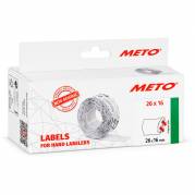 Meto permanente prisetiketter 26x16mm hvid 6rl