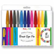 Pentel SES15 Brush Sign Pen 12stk 