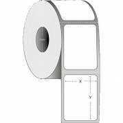 Termoetiketter 76x25mm &Oslash;127mm hvid