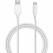 &Euml;ssentials USB-A/USB-C kabel 2,5m 60W hvid 