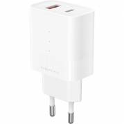 &Euml;ssentials USB-A/USB-C oplader 30W hvid 
