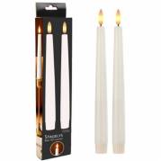 Stagelys 3D-flamme 34cm hvid 