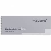 Mayland 2026 26134000 uge-bordkalender 9,7x26cm hvid 