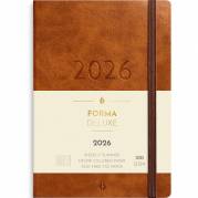 Burde 2026 26201410 Forma Deluxe ugekalender A6 brun 