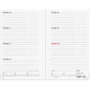 Mayland 2026 26355100 mini systemkalender refill 12,5x8cm hvid 