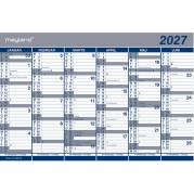 Mayland 2027 27063000 dobbelt halv&aring;rskalender 29x44cm bl&aring; 