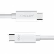 Q-Connect USB-C til USB-C kabel 60W 1,2m hvid