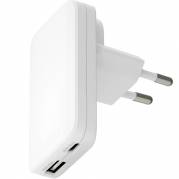 Dbramante1928 Re-Charge Pro slank oplader USB-C 20W + USB-A 18W hvid