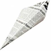 Pommes Frites kr&aelig;mmerhus 210x295mm hvid/old news 1000stk 
