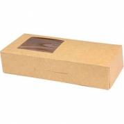 Kage&aelig;ske/Sushi&aelig;ske med rude 230x105x50mm brun 