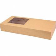 Kage&aelig;ske/Sushi&aelig;ske med rude 320x150x50mm brun 