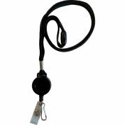 CardKeep Halssnor med yoyo og krog 10mmx90cm sort 