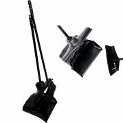 Nordisk Microfiber Fejebakkes&aelig;t med lukket beholder og kost sort 