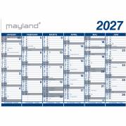 Mayland 27065400 2x6mdr v&aelig;gkalender i r&oslash;r 70x100cm 