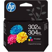 HP 302XL/304XL bl&aelig;kpatron Tri-color 300ark