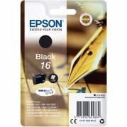 Epson 16 C13T16214012 sort bl&aelig;kpatron, 175 sider 