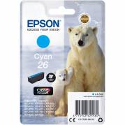 Epson 26 C13T26124012 Cyan Bl&aelig;kpatron, 300 sider 