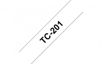 Brother TC labeltape 12mm sort/hvid