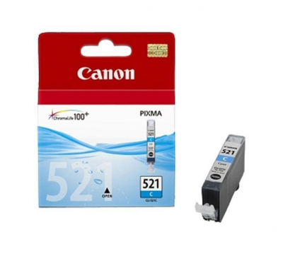 Canon CLI-521C Cyan Bl&aelig;kpatron, 500 sider
