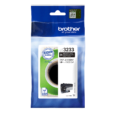 Brother LC3233BK Sort Bl&aelig;kpatron, 3.000 sider