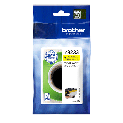 Brother LC3233Y Gul Bl&aelig;kpatron, 1.500 sider