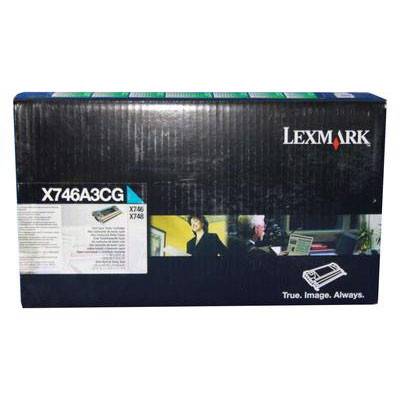 Lexmark X746A3CG Cyan Lasertoner, 7.000 sider