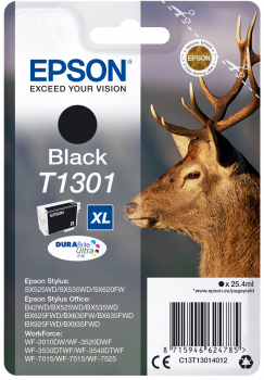Epson T1301 C13T13014010 Sort Bl&aelig;kpatron, 1.000 sider