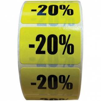 DesLabels -20% rabatetiket 