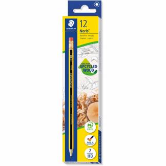 Staedtler Noris 122 blyant m/viskel&aelig;der HB 12stk 